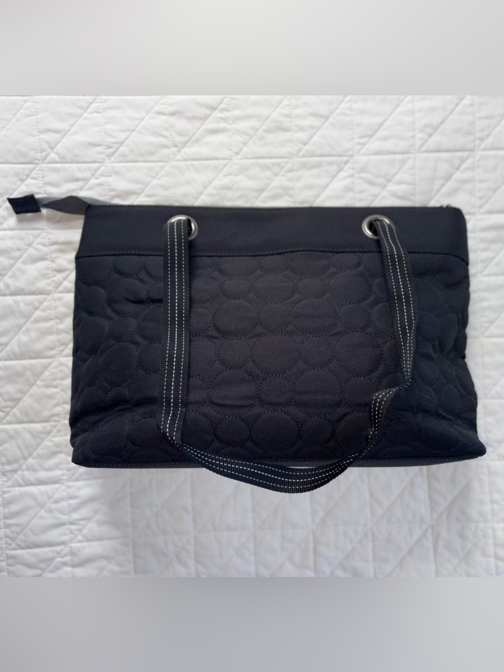 Thirty-One Vary You Varying Backpack Tote - Black Quilted Bubble - Picture 4 of 6